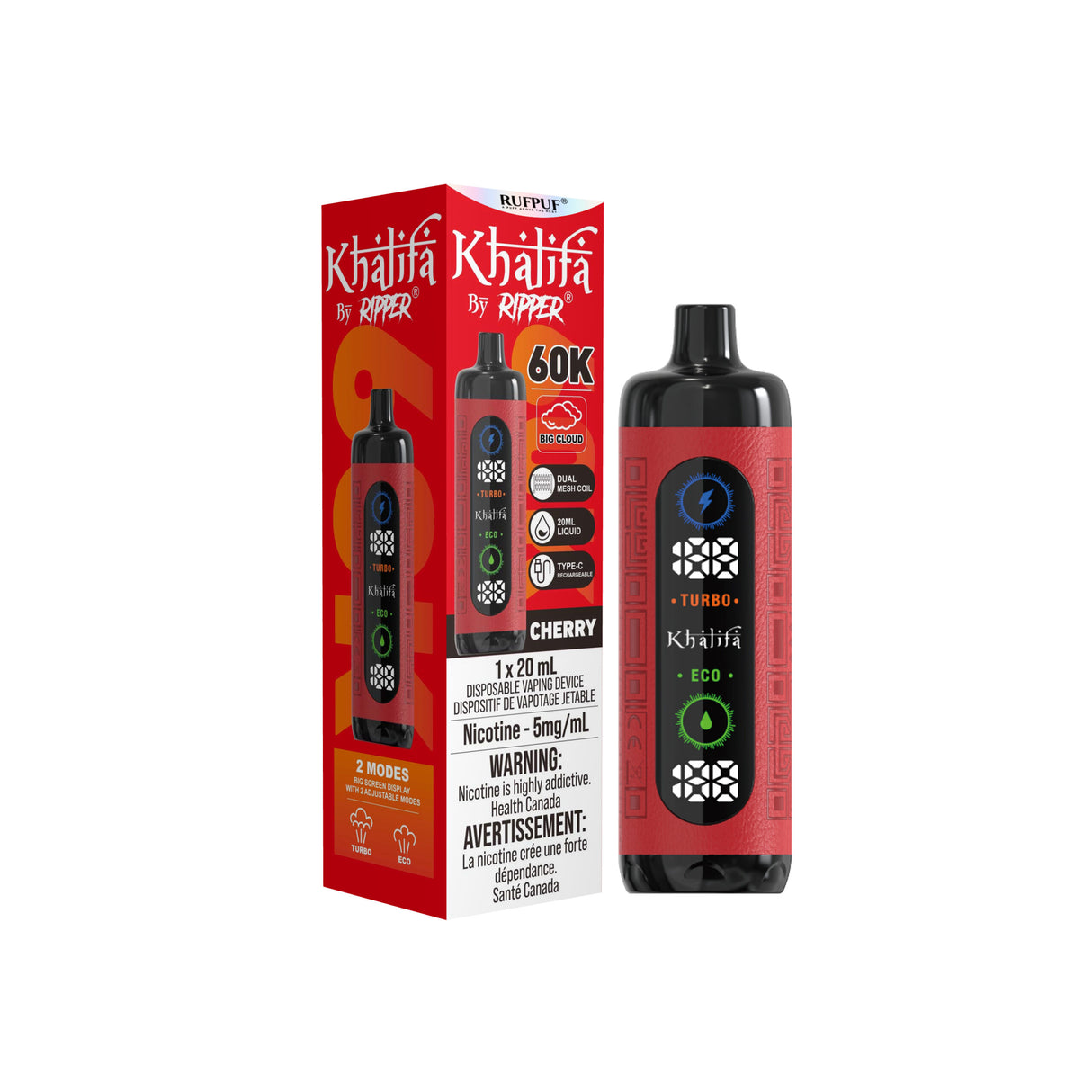 Khalifa Bar Cherry Vape – 60K Puffs