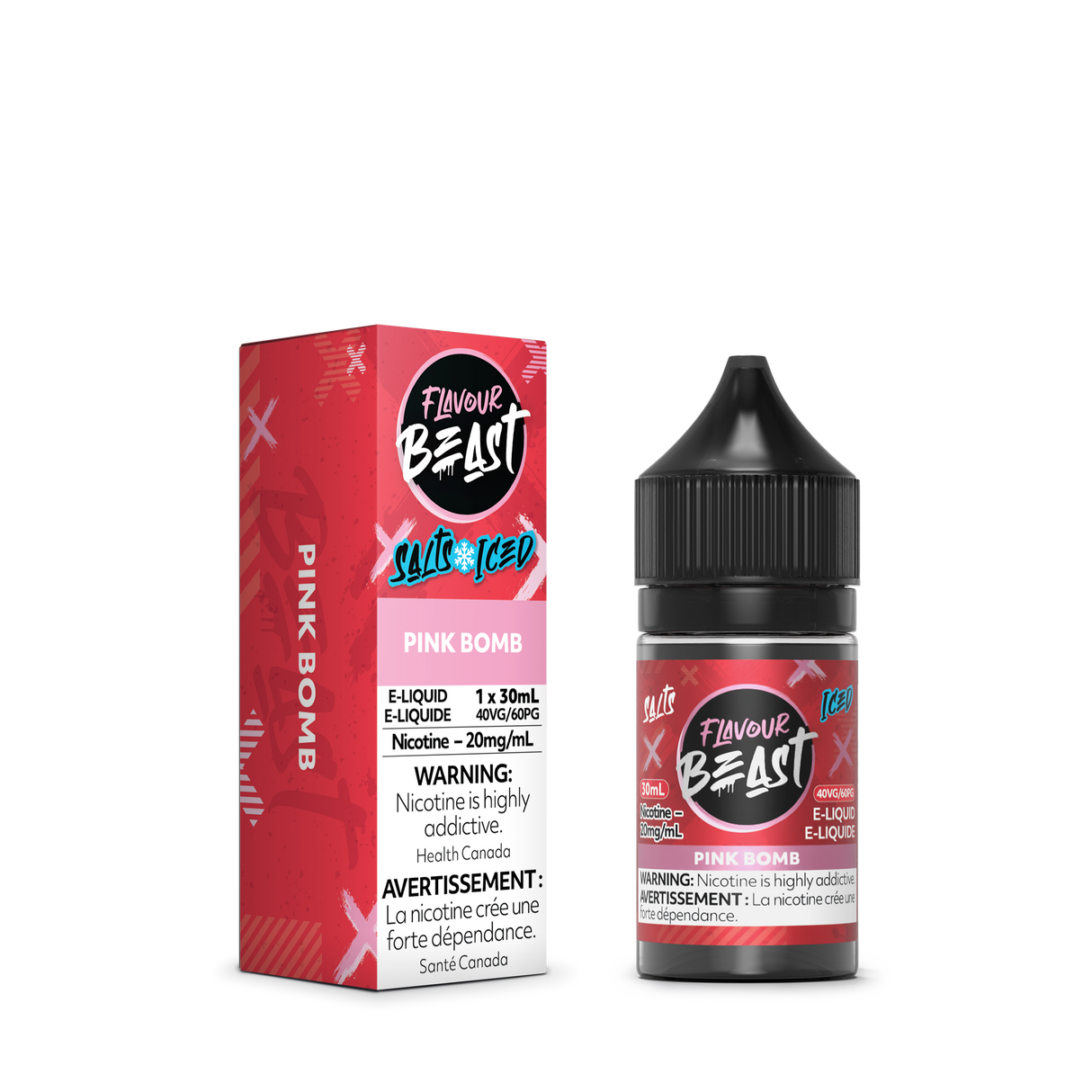 Pink Bomb Iced - Flavour Beast Nic Salt E-Liquid