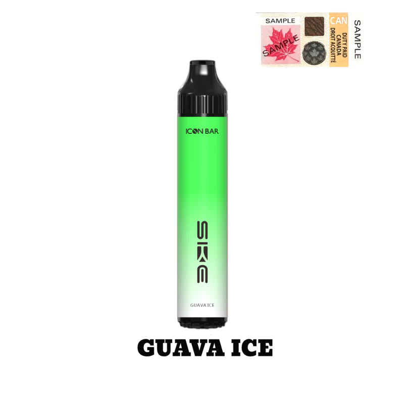 Guava Ice Icon Bar Hybrid Disposable Vape, 2000 puffs, synthetic 50 nicotine blend, tropical guava flavour with a refreshing icy finish.