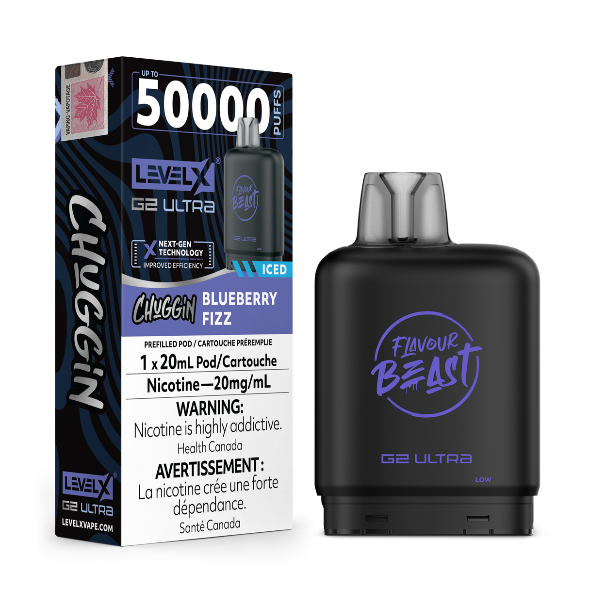 Blueberry Fizz (ICED) - Level X G2 Ultra 50k Pod