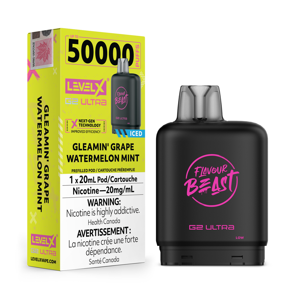 Gleamin Grape Watermelon Mint - Level X G2 Ultra 50k Pod