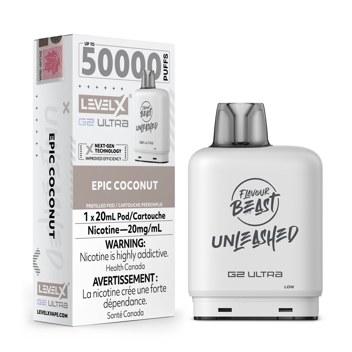Epic Coconut – Flavour Beast Unleashed Level X G2 Ultra 50K Pod