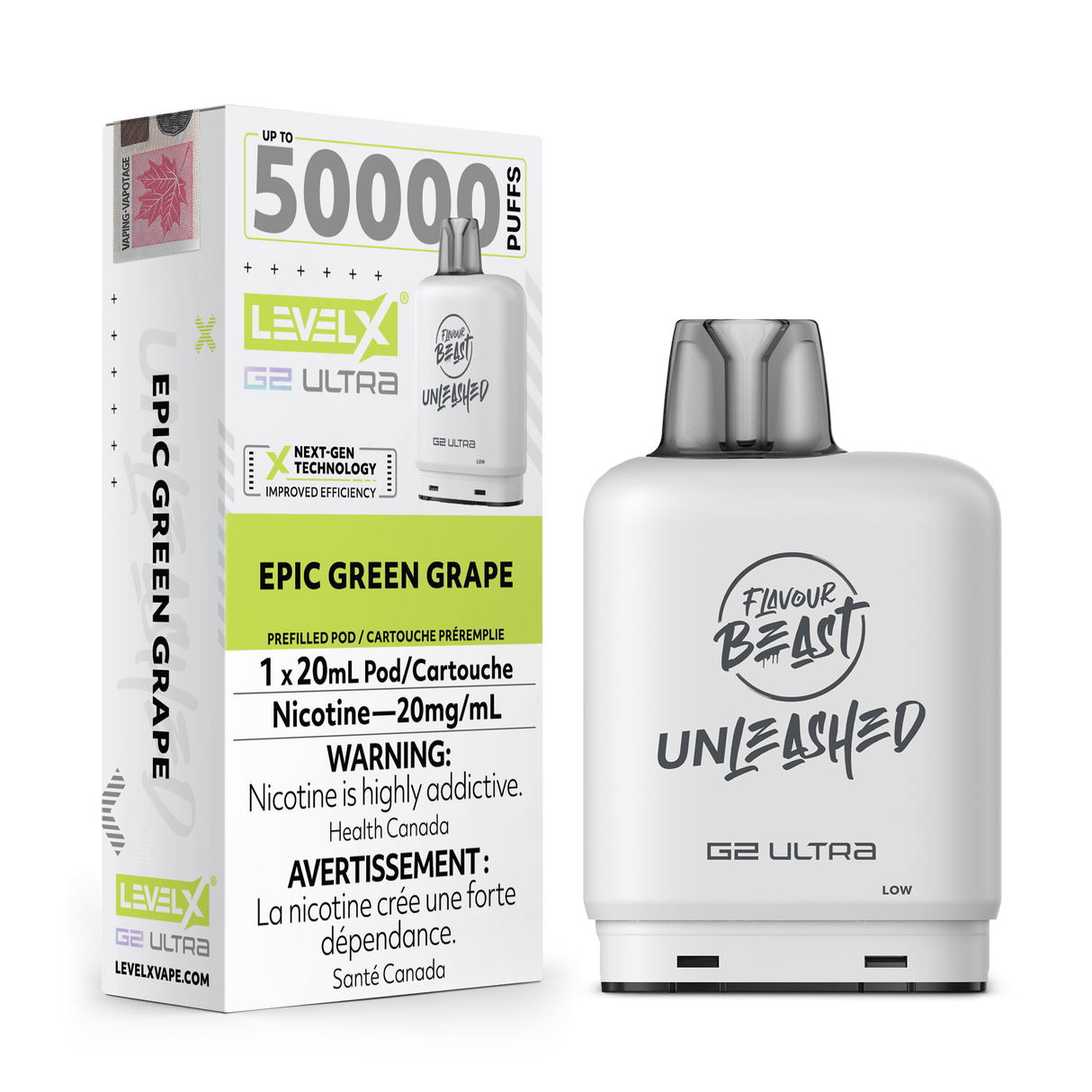 Epic Green Grape – Flavour Beast Unleashed Level X G2 Ultra 50K Pod