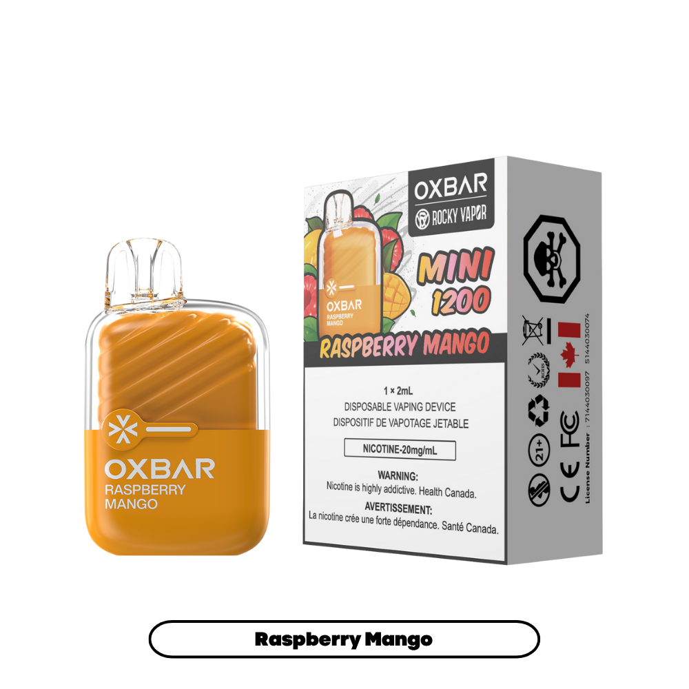 Rocky Vapor Oxbar Mini 1200 - Raspberry Mango
