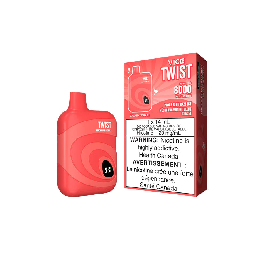 PEACH BLUE RAZZ ICE VICE TWIST 8k DISPOSABLE