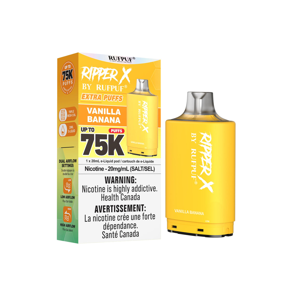 Vanilla Banana - Ripper X 75k Pod 20mg/ml