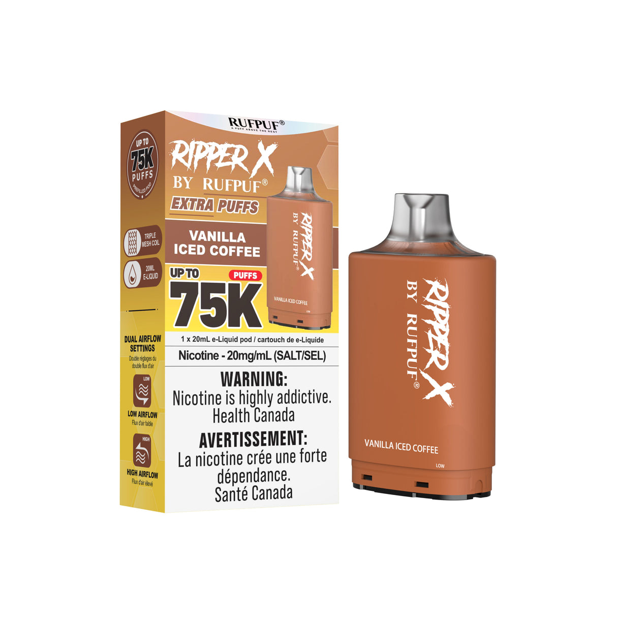 Vanilla Iced Coffee - Ripper X 75k Turbo Pod 20mg/ml