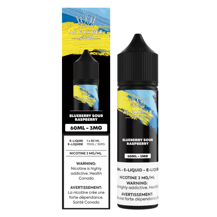 Blue Sour Raspberry 3mg AL Fakher Freebase Juice 60mL