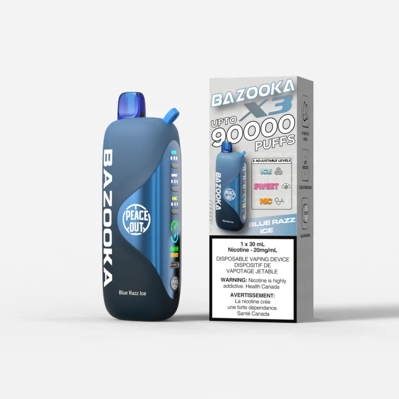 Bazooka Disposable Vape X3 - 90000 Puffs 30ML - Synthetic - Adjustable Nic levels