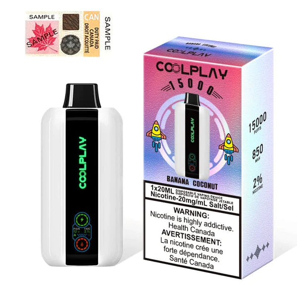 COOL PLAY 15000 PUFFS DISPOSABLE - BANANA COCONUT