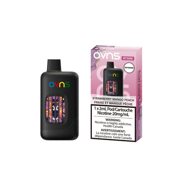 strawberrt mango peach ovns intense 3500 puffs disposable vape