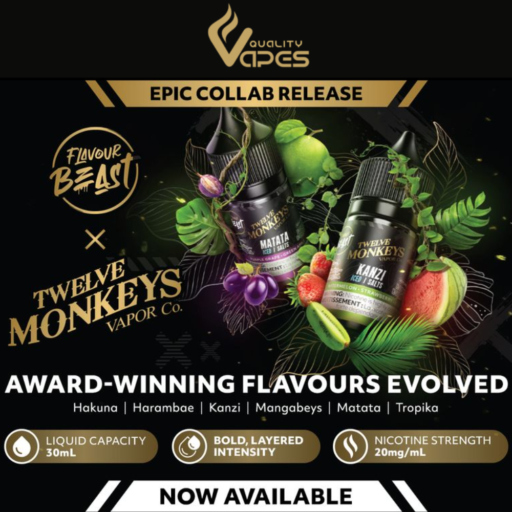 Flavour Beast X Twelve Monkeys E-Liquids — Epic Collab Release in Canada