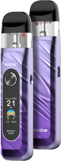 SMOK NOVO 6 Pod Kit CRC – 40W Compact Vape Device with Display - Purple Colour