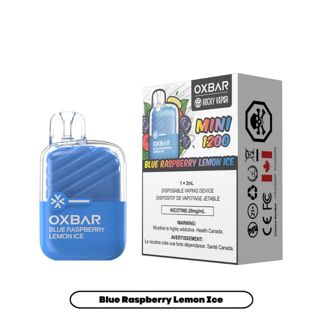 OXBAR Mini 1200 Disposable Vape - Blue Raspberry Lemon Ice - 1200 puffs - 20mg/ml nicotine strength - 2ml e-juice