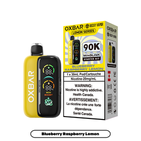 Oxbar x Rocky Vapor Maglink Disposable Vape Blueberry Raspberry Lemon flavour – 90,000 puffs