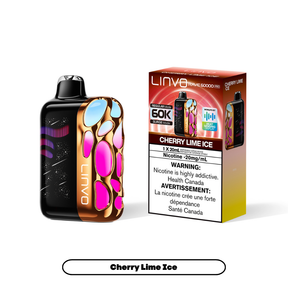 Cherry Lime Ice - Linvo Rave 60K Pro Disposable Vape - 20mg/mL nicotine - 20mL e-liquid - 60000 Puffs