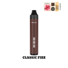 Classic Fizz Icon Bar Hybrid Disposable Vape, 2000 puffs, synthetic 50 nicotine blend, cola flavor.