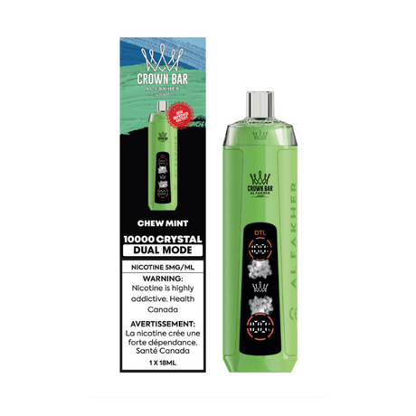Chew Mint - AL FAKHER Crystal Crown Bar Disposable Vape 10000