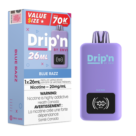 Blue Razz – Dripn By Envi 70k Disposable Vape 26ml 70000 Puffs