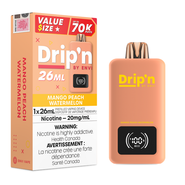 Mango Peach Watermelon - Dripn By Envi 70k Disposable Vape 26ml 70000 Puffs