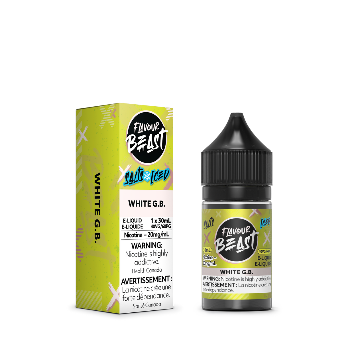 White G.B. Iced - Flavour Beast Nic Salt E-Liquid