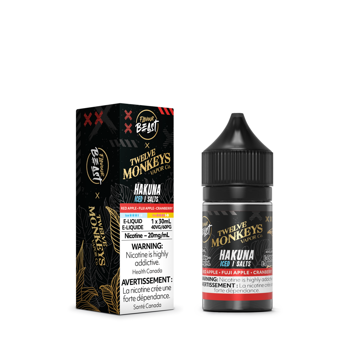 HAKUNA Iced - Flavour Beast X Twelve Monkeys Nicotine Salt