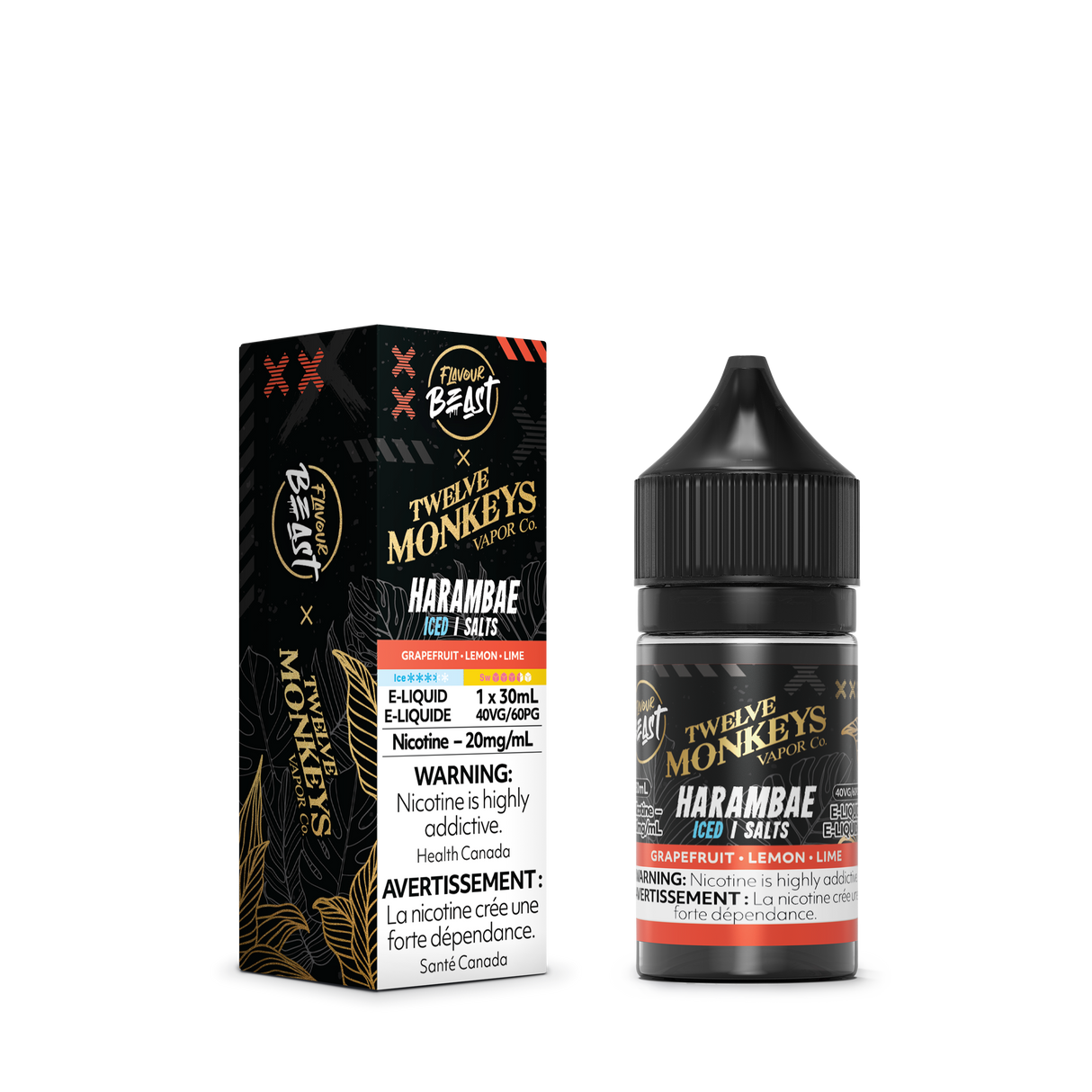 HARAMBAE Iced - Flavour Beast X Twelve Monkeys Nicotine Salt