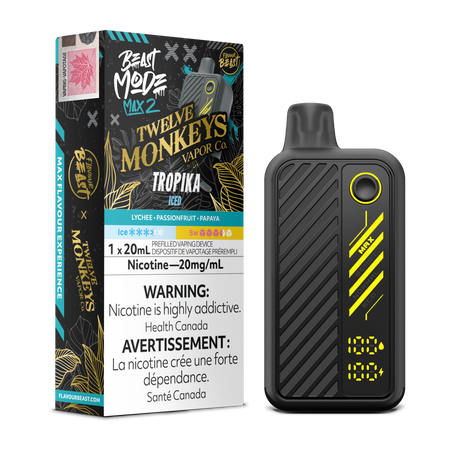 Flavour Beast Beastmode Max 2 x Twelve Monkeys – Tropika Iced, 20mg/mL, 20mL e-liquid.