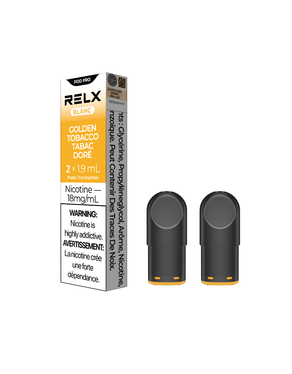 RELX Pods Pro - Pro - Golden Tobacco (2 Packs)