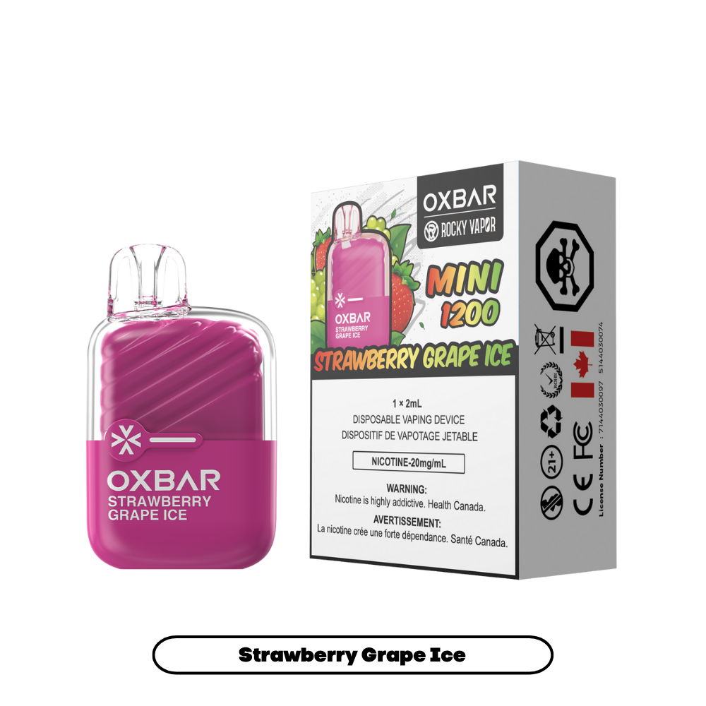 Rocky Vapor Oxbar Mini 1200 - Strawberry Grape Ice