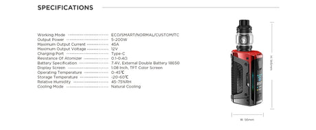 GEEKVAPE Aegis Legend 5 Specifications