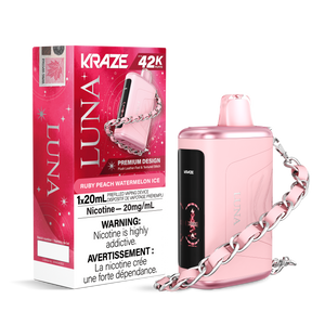 Ruby Peach Watermelon Ice - KRAZE Luna 42K Disposable Vape 42,000 Puffs, 20mg/ml