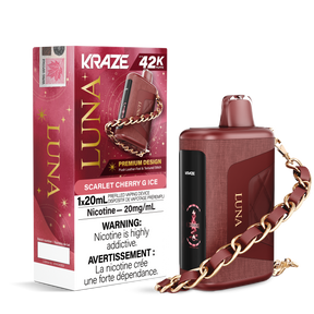 Scarlet Cherry G Ice - KRAZE Luna 42K Disposable Vape 42,000 Puffs, 20mg/ml