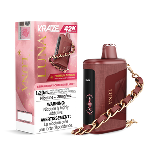 Strawberry Cheese Delight - KRAZE Luna 42K Disposable Vape 42,000 Puffs, 20mg/ml