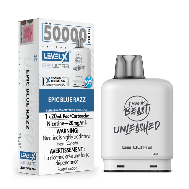 Epic Blue Razz - Flavour Beast Unleashed Level X G2 Ultra 50K Pod