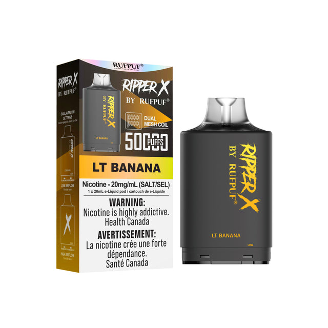 LT Banana - Ripper X 50K Vape Pod by RufPuf - 50000 Puffs