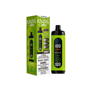 Khalifa Bar by Ripper Mint flavour - pure, refreshing mint with up to 60,000 puffs of premium hookah vaping.