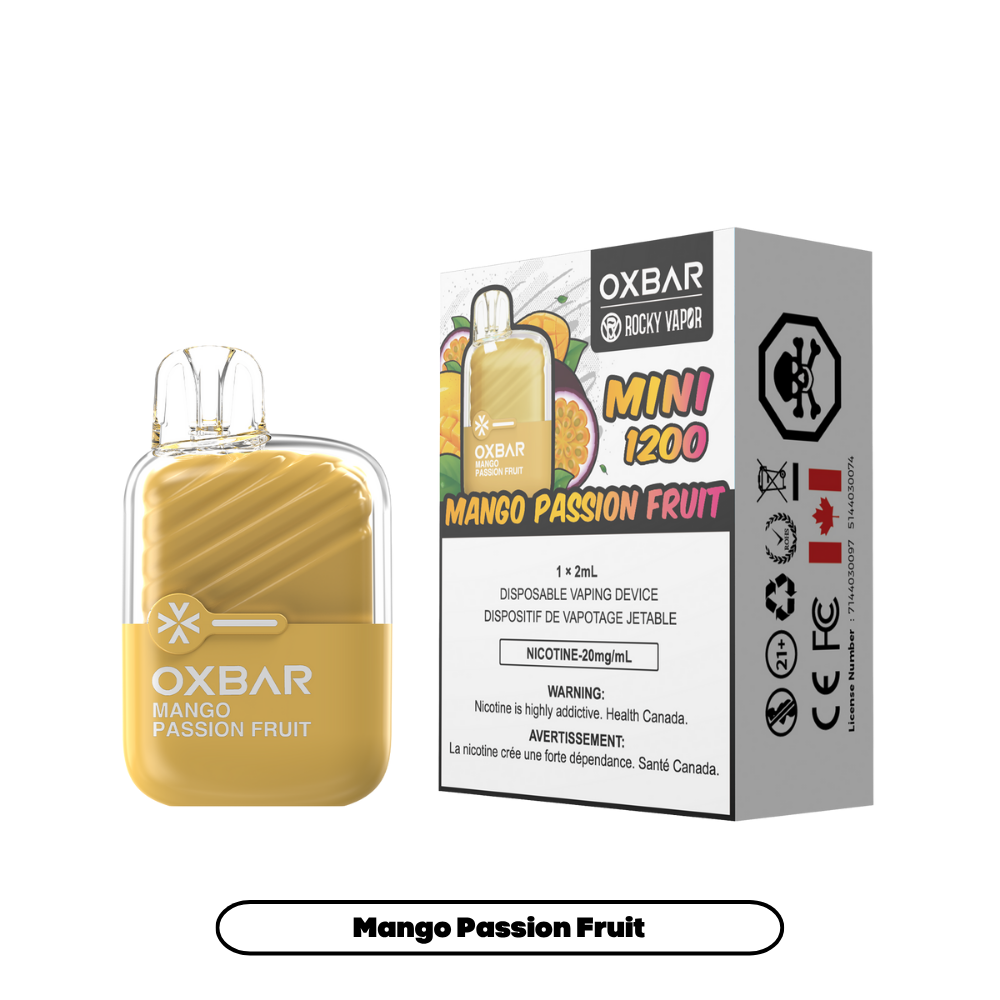 Rocky Vapor Oxbar Mini 1200 - Mango Passion Fruit