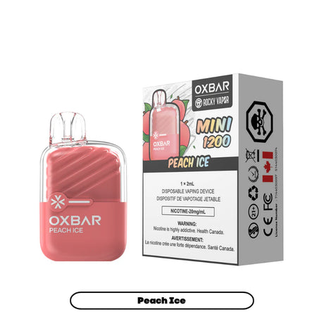 OXBAR Mini 1200 Disposable Vape - Peach Ice - 1200 puffs - 20mg/ml nicotine strength - 2ml e-juice