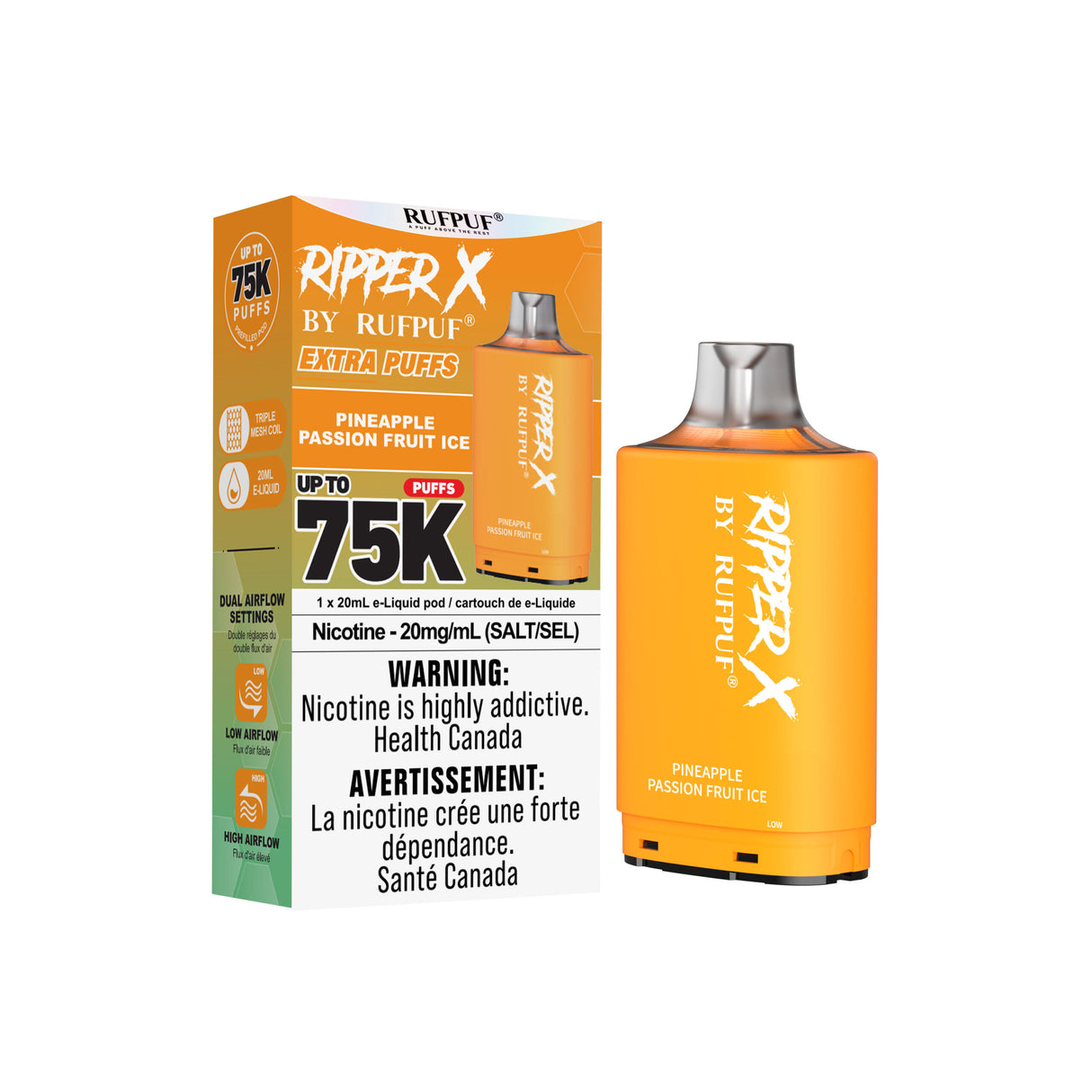 Pineapple Passion Fruit Ice- Ripper X 75k Turbo Pod