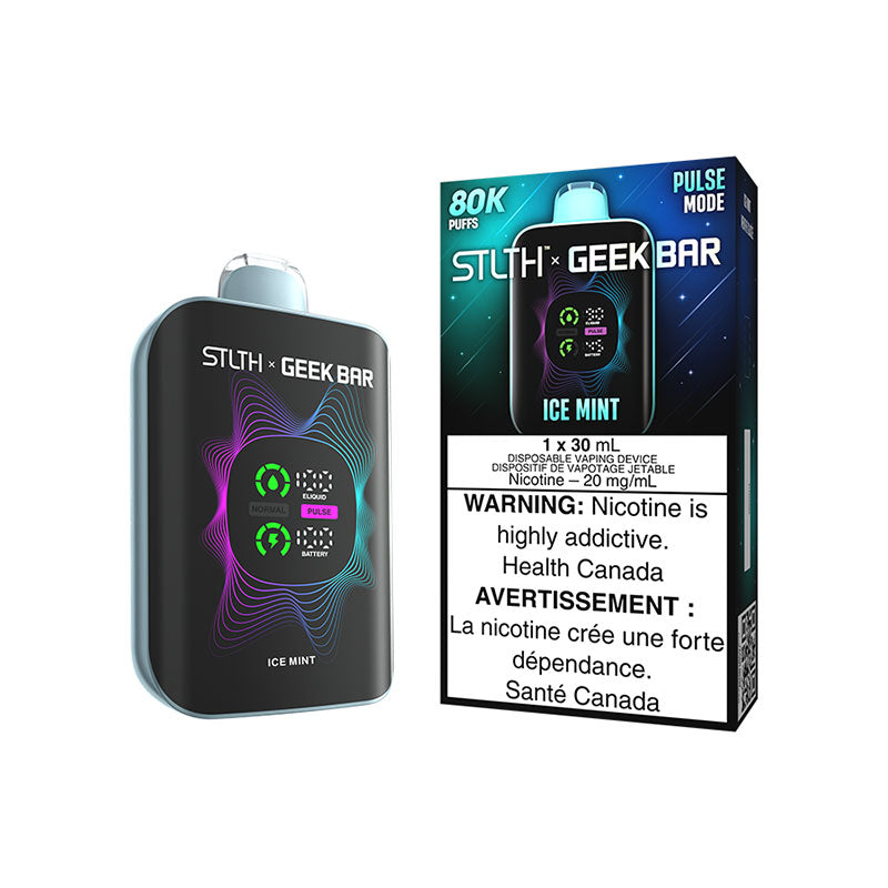 Ice Mint - STLTH X GEEKBAR 80000 puffs - 30mL nic salt e-juice - 20mg nicotine