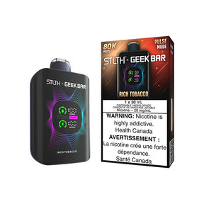 STLTH X GEEKBAR 80000 Puffs Disposable Vape - Rich Tobacco