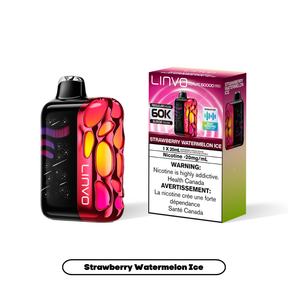 Strawberry Watermelon Ice - Linvo Rave 60K Pro Disposable Vape - 20mg/mL nicotine - 20mL e-liquid - 60000 Puffs