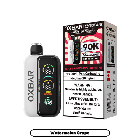 Oxbar x Rocky Vapor Maglink Disposable Vape Watermelon Grape flavour – 90,000 puffs
