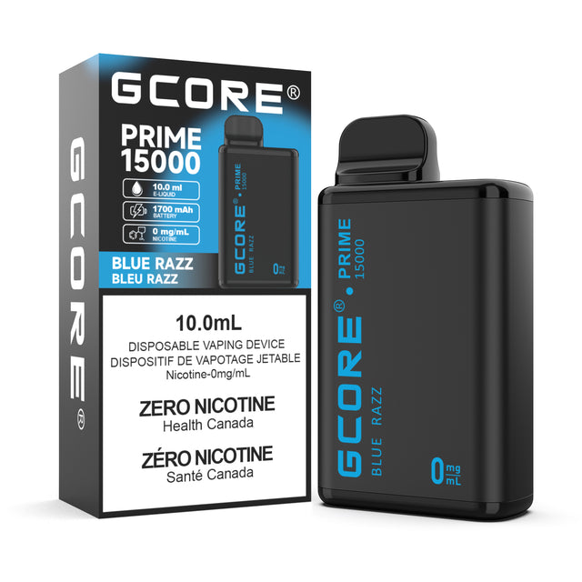 Gcore Prime 15K Zero Nicotine Disposable Vape 15000 Puffs Blue Razz