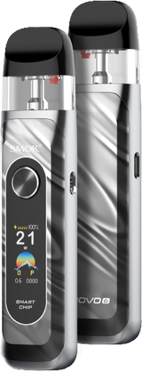 SMOK NOVO 6 Pod Kit CRC – 40W Compact Vape Device with Display - Silver Colour