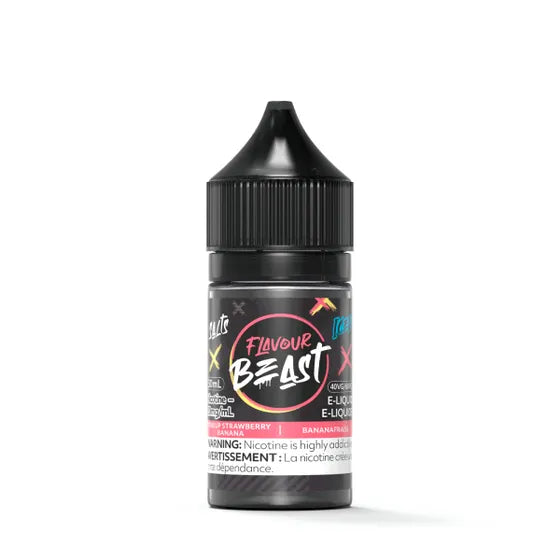 STR8 UP Strawberry Banana Iced - Flavour Beast Vape Juice E-Liquid Nic Salt 30ml