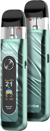 SMOK NOVO 6 Pod Kit CRC – 40W Compact Vape Device with Display - Mineral Green Colour
