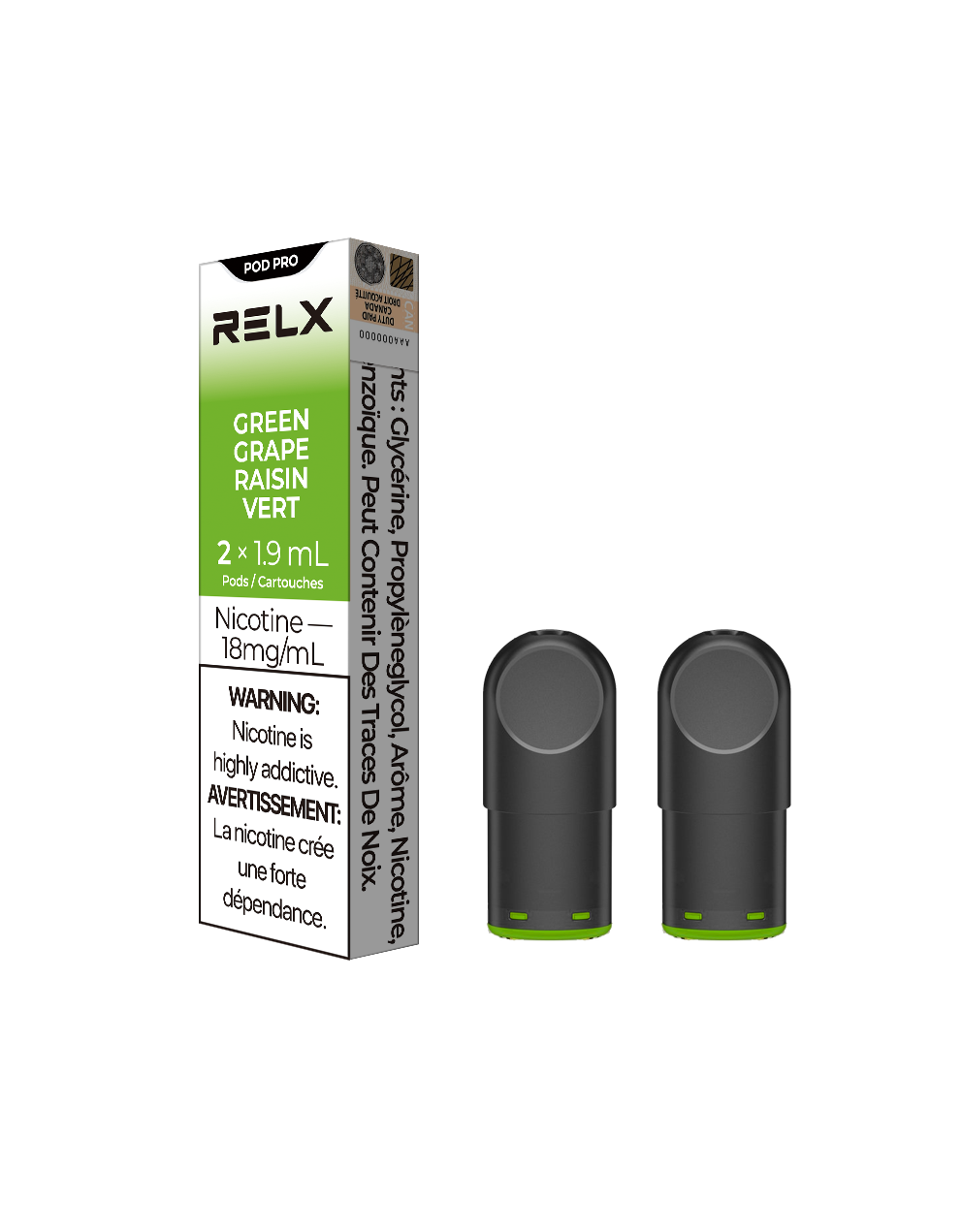 RELX Pods Pro - Green Grape (2 Packs)