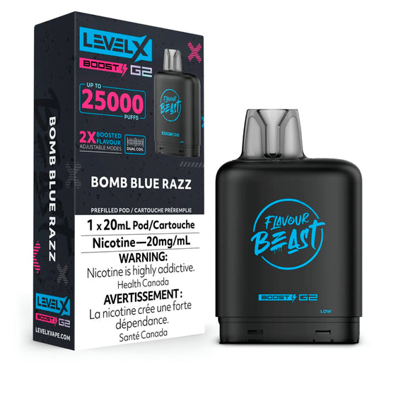 Level X Flavour Beast Boost Pod 20mL - Bomb Blue Razz